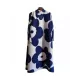 Flower Print Pleated Long Sleeves Loose Mock Neck Mini Dresses Flower Print Pleated Long Sleeves Loose Mock Neck Mini Dresses