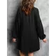 Solid Color Split-Joint A-Line High Waisted Round-Neck Mini Dresses Solid Color Split-Joint A-Line High Waisted Round-Neck Mini Dresses