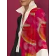Loose Three-Quarter Sleeves Buttoned Contrast Color Flower Print Lapel Mini Dresses Shirt Dress Loose Three-Quarter Sleeves Buttoned Contrast Color Flower Print Lapel Mini Dresses Shirt Dress