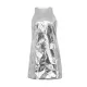 Shiny Solid Color Zipper A-line Loose Round-neck Mini Dresses Shiny Solid Color Zipper A-line Loose Round-neck Mini Dresses