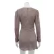 Knot Shiny Solid Color Zipper Bodycon High Waisted Round-Neck Mini Dresses Knot Shiny Solid Color Zipper Bodycon High Waisted Round-Neck Mini Dresses