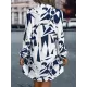 Printed Split-Joint Loose Puff Sleeves Lapel Shirt Dress Mini Dresses Printed Split-Joint Loose Puff Sleeves Lapel Shirt Dress Mini Dresses