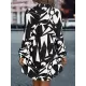 Printed Split-Joint Loose Puff Sleeves Lapel Shirt Dress Mini Dresses Printed Split-Joint Loose Puff Sleeves Lapel Shirt Dress Mini Dresses