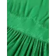 High-Waisted Pleated Solid Color Zipper A-line Flared Sleeves Round-neck Mini Dresses High-Waisted Pleated Solid Color Zipper A-line Flared Sleeves Round-neck Mini Dresses