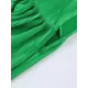 High-Waisted Pleated Solid Color Zipper A-line Flared Sleeves Round-neck Mini Dresses High-Waisted Pleated Solid Color Zipper A-line Flared Sleeves Round-neck Mini Dresses