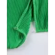 High-Waisted Pleated Solid Color Zipper A-line Flared Sleeves Round-neck Mini Dresses High-Waisted Pleated Solid Color Zipper A-line Flared Sleeves Round-neck Mini Dresses