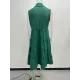 Buttoned Pleated Pockets Solid Color A-Line High Waisted Lapel Mini Dresses Buttoned Pleated Pockets Solid Color A-Line High Waisted Lapel Mini Dresses