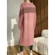 Loose Split-Side Solid Color Round-Neck Knitting Sweater Dresses Loose Split-Side Solid Color Round-Neck Knitting Sweater Dresses