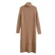 Simple Long Sleeves Loose Solid Color High-Neck Sweater Dresses Simple Long Sleeves Loose Solid Color High-Neck Sweater Dresses