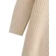 Simple Long Sleeves Loose Solid Color High-Neck Sweater Dresses Simple Long Sleeves Loose Solid Color High-Neck Sweater Dresses