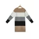 Casual Long Sleeves Contrast Color Round-Neck Sweater Dresses Casual Long Sleeves Contrast Color Round-Neck Sweater Dresses