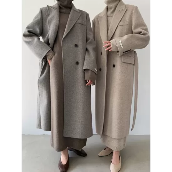 Casual Long Sleeves Loose Solid Color High-Neck Sweater Dresses Casual Long Sleeves Loose Solid Color High-Neck Sweater Dresses