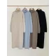 Casual Long Sleeves Loose Solid Color High-Neck Sweater Dresses Casual Long Sleeves Loose Solid Color High-Neck Sweater Dresses