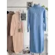 Casual Long Sleeves Loose Solid Color High-Neck Sweater Dresses Casual Long Sleeves Loose Solid Color High-Neck Sweater Dresses