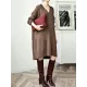Stylish Long Sleeves Loose Solid Color V-Neck Sweater Dresses Stylish Long Sleeves Loose Solid Color V-Neck Sweater Dresses