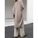 Stylish Long Sleeves Loose Solid Color V-Neck Sweater Dresses Stylish Long Sleeves Loose Solid Color V-Neck Sweater Dresses