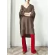 Stylish Long Sleeves Loose Solid Color V-Neck Sweater Dresses Stylish Long Sleeves Loose Solid Color V-Neck Sweater Dresses