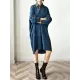 Stylish Long Sleeves Loose Solid Color V-Neck Sweater Dresses Stylish Long Sleeves Loose Solid Color V-Neck Sweater Dresses