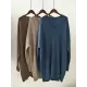 Stylish Long Sleeves Loose Solid Color V-Neck Sweater Dresses Stylish Long Sleeves Loose Solid Color V-Neck Sweater Dresses