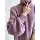 Urban Loose Puff Sleeves Solid Color High-Neck Sweater Dresses Urban Loose Puff Sleeves Solid Color High-Neck Sweater Dresses