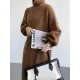 Urban Loose Puff Sleeves Solid Color High-Neck Sweater Dresses Urban Loose Puff Sleeves Solid Color High-Neck Sweater Dresses