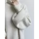 Urban Loose Puff Sleeves Solid Color High-Neck Sweater Dresses Urban Loose Puff Sleeves Solid Color High-Neck Sweater Dresses