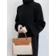 Urban Loose Puff Sleeves Solid Color High-Neck Sweater Dresses Urban Loose Puff Sleeves Solid Color High-Neck Sweater Dresses