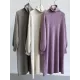 Urban Loose Puff Sleeves Solid Color High-Neck Sweater Dresses Urban Loose Puff Sleeves Solid Color High-Neck Sweater Dresses