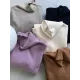 Urban Loose Puff Sleeves Solid Color High-Neck Sweater Dresses Urban Loose Puff Sleeves Solid Color High-Neck Sweater Dresses