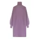 Urban Loose Puff Sleeves Solid Color High-Neck Sweater Dresses Urban Loose Puff Sleeves Solid Color High-Neck Sweater Dresses
