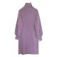 Urban Loose Puff Sleeves Solid Color High-Neck Sweater Dresses Urban Loose Puff Sleeves Solid Color High-Neck Sweater Dresses