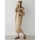 Urban Long Sleeves Loose Split-Side Solid Color Round-Neck Sweater Dresses Urban Long Sleeves Loose Split-Side Solid Color Round-Neck Sweater Dresses