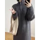 Casual Loose Long Sleeves Solid Color Zipper High-Neck Sweater Dresses Casual Loose Long Sleeves Solid Color Zipper High-Neck Sweater Dresses
