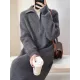 Casual Loose Long Sleeves Solid Color Zipper High-Neck Sweater Dresses Casual Loose Long Sleeves Solid Color Zipper High-Neck Sweater Dresses
