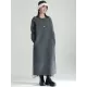 Casual Long Sleeves Loose Solid Color Round-Neck Sweater Dresses Casual Long Sleeves Loose Solid Color Round-Neck Sweater Dresses