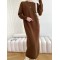 Urban Loose Long Sleeves Solid Color Round-Neck Sweater Dresses