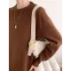 Urban Loose Long Sleeves Solid Color Round-Neck Sweater Dresses Urban Loose Long Sleeves Solid Color Round-Neck Sweater Dresses