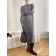Urban Loose Long Sleeves Solid Color Round-Neck Sweater Dresses Urban Loose Long Sleeves Solid Color Round-Neck Sweater Dresses