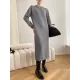 Urban Loose Long Sleeves Solid Color Round-Neck Sweater Dresses Urban Loose Long Sleeves Solid Color Round-Neck Sweater Dresses