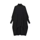 Batwing Sleeves High-Low Pockets Solid Color High-Neck Midi Dresses Sweater Dresses Batwing Sleeves High-Low Pockets Solid Color High-Neck Midi Dresses Sweater Dresses