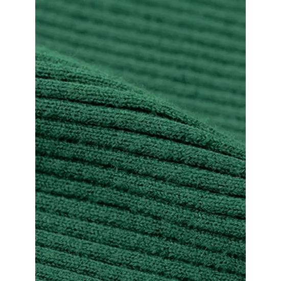 Solid Color Split-Side Long Sleeves Skinny Square-Neck Sweater Dresses Solid Color Split-Side Long Sleeves Skinny Square-Neck Sweater Dresses