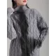 Contrast Color Long Sleeves Loose High Neck Sweater Dresses Mini Dresses Contrast Color Long Sleeves Loose High Neck Sweater Dresses Mini Dresses