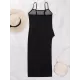 Solid Color See-Through Spaghetti-Neck Cover-Ups Solid Color See-Through Spaghetti-Neck Cover-Ups