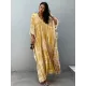 Bohemia Oversized Striped Printed Batwing Sleeves Cover-Up Bohemia Oversized Striped Printed Batwing Sleeves Cover-Up