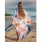 Half Sleeve Loose Floral Cardigan Vacation Beach Cover-Up Swimwear