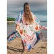 Half Sleeve Loose Floral Cardigan Vacation Beach Cover-Up Swimwear Half Sleeve Loose Floral Cardigan Vacation Beach Cover-Up Swimwear