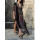 Ethnic Printed Flared Sleeves Cover-Ups Tops Ethnic Printed Flared Sleeves Cover-Ups Tops