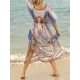 Vintage Print Loose Bat Sleeves See-Through Cover-Ups Tops Vintage Print Loose Bat Sleeves See-Through Cover-Ups Tops
