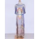 Vintage Print Loose Bat Sleeves See-Through Cover-Ups Tops Vintage Print Loose Bat Sleeves See-Through Cover-Ups Tops