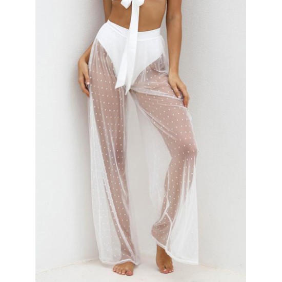 See-Through Gauze Split-Joint Beach Trousers See-Through Gauze Split-Joint Beach Trousers